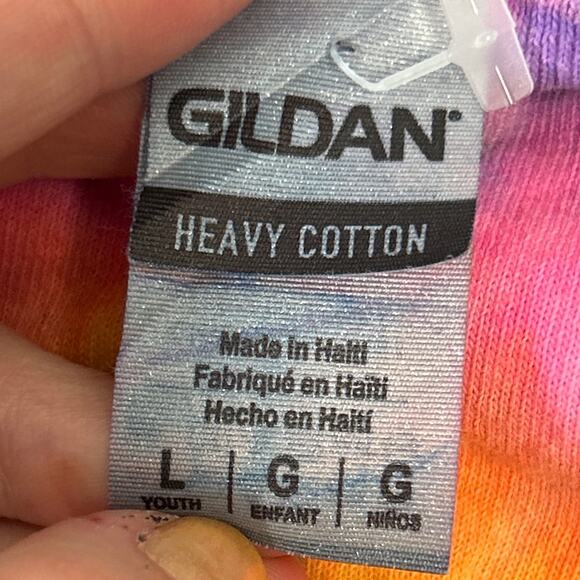 Destin Florida Youth Large Short Sleeve Cotton Tie Dyed Crew Neck Tee Shirt - Picture 4 of 4